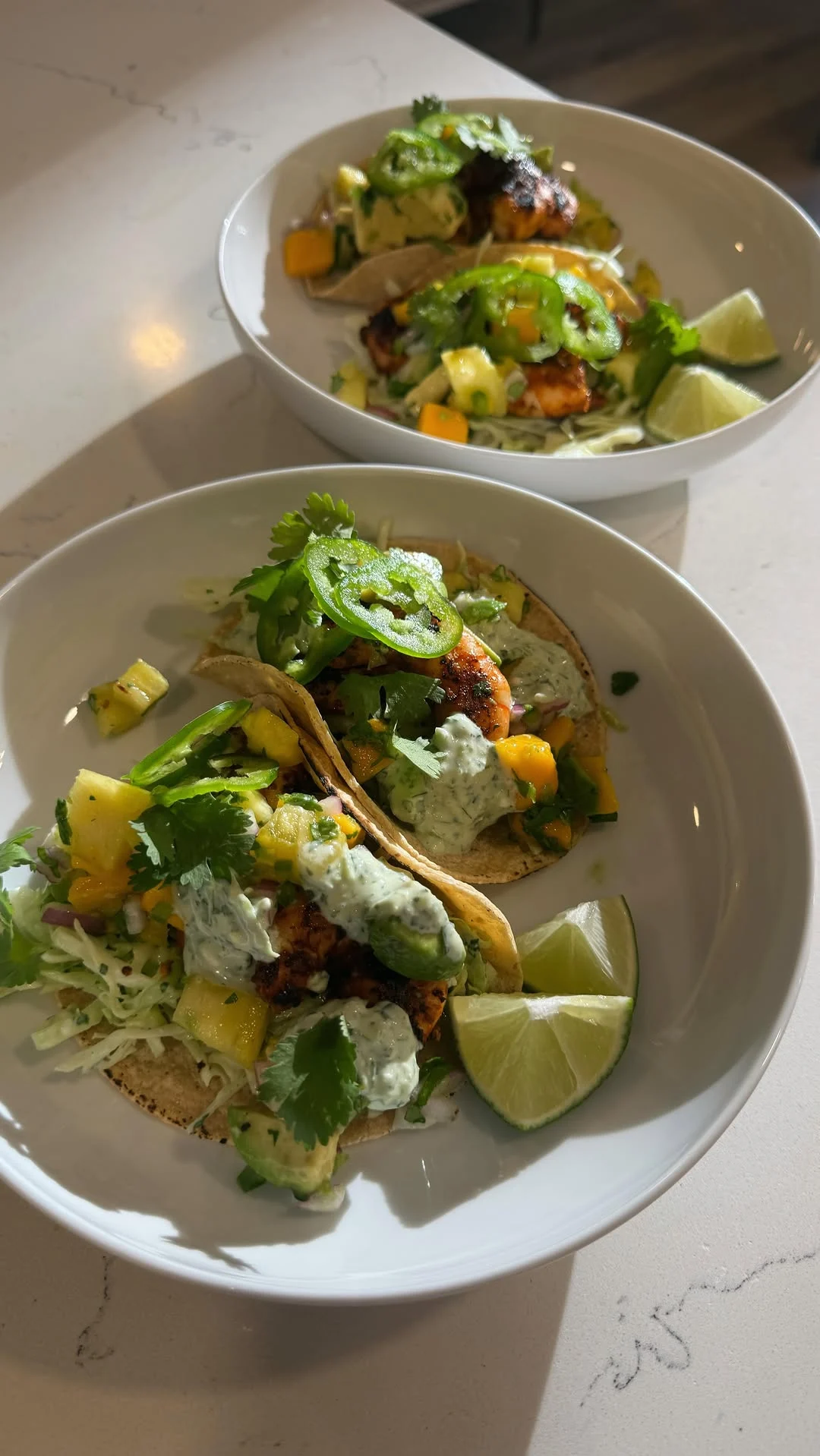 Grilled Shrimp Tacos With Mango Pineapple Salsa And My Favorite Crea — photo from Instagram