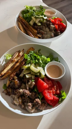 A Tried And True Classic Burger Bowl - Extra Easy Edition — photo from Instagram