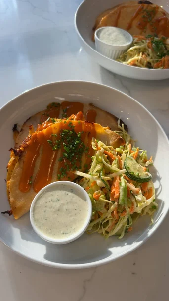 Crispy Buffalo Chicken Tacos with Homemade Ranch and Slaw β photo from Instagram